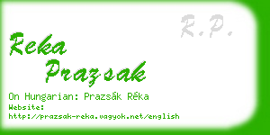 reka prazsak business card